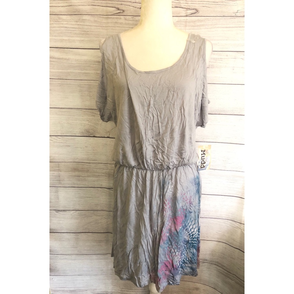 Mudd | Peacock Print Off the Shoulder Dress